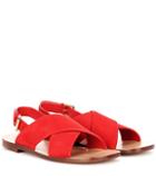 Mansur Gavriel Criss Cross Suede Sandals