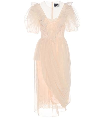 Simone Rocha Nude Ruffled Dress
