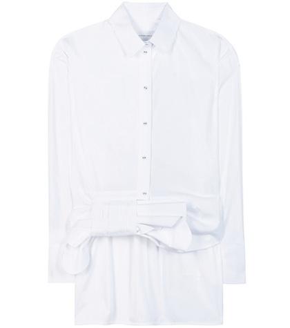 Victoria Victoria Beckham Asymmetric Bow Cotton Shirt