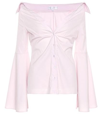 Caroline Constas Persephone Cotton-blend Top