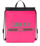 Gucci Print Small Leather Backpack