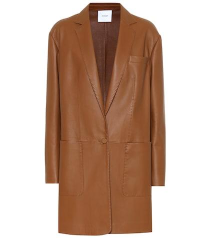 Agnona Leather Coat