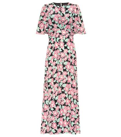 Balenciaga Floral Silk Maxi Dress