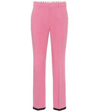 Gucci Stretch Crêpe Mid-rise Pants