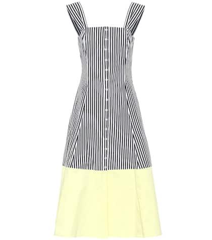 Staud Ariel Striped Cotton Midi Dress
