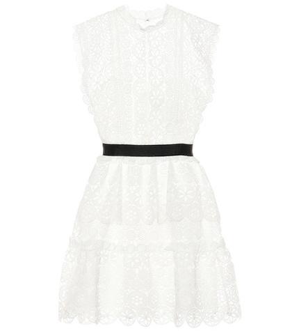 Self-portrait Broderie Anglaise Dress