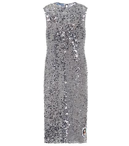 Prada Sequinned Midi Dress
