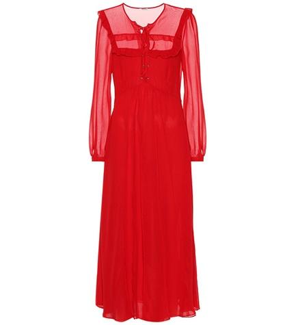 Miu Miu Silk Georgette Dress