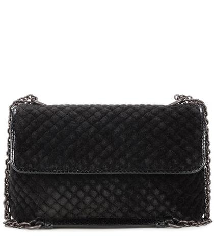 Bottega Veneta Baby Olimpia Velvet And Snakeskin Shoulder Bag