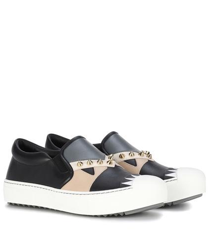 Burberry Leather Slip-on Sneakers
