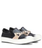 Burberry Leather Slip-on Sneakers