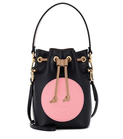 N21 Mon Trésor Mini Leather Bucket Bag