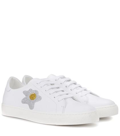 Anya Hindmarch Glitter Egg Leather Sneakers