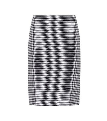 Balenciaga Houndstooth Wool And Silk Skirt