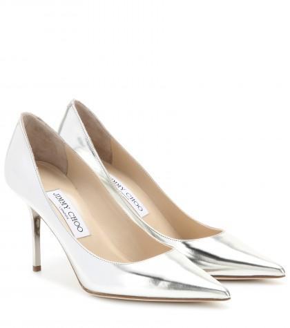 jimmy Choo agnes Metallic-leather Pumps