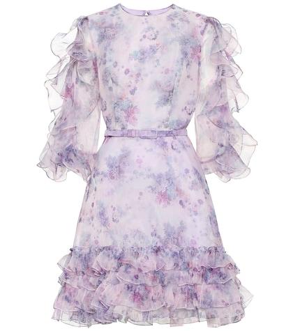 Costarellos Floral Silk-organza Minidress