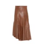 Brunello Cucinelli High-rise Leather Midi Skirt