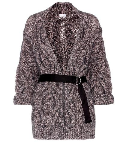 Brunello Cucinelli Wool And Mohair-blend Belted Cardigan
