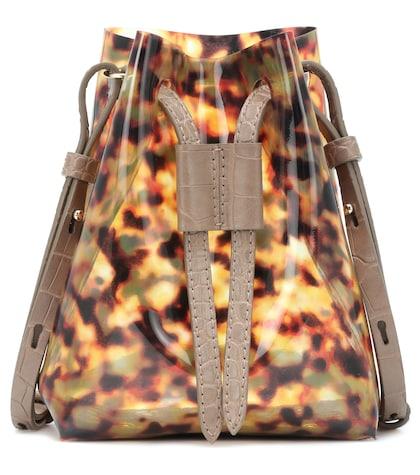 Nanushka Minee Tortoiseshell Bucket Bag