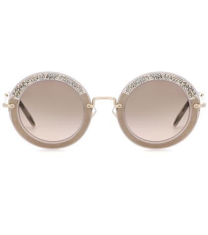 Miu Miu Noir Round Sunglasses