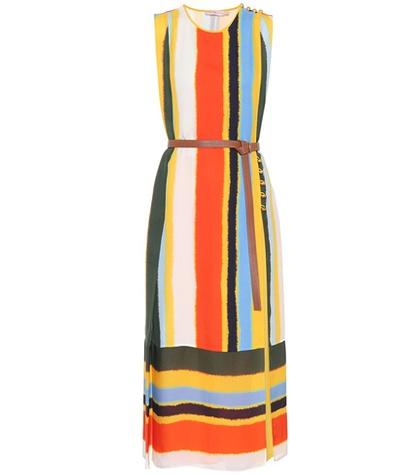 Tory Burch Bettina Striped Silk Dress
