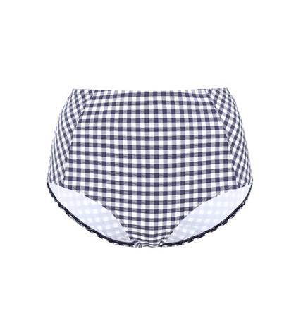 Tory Burch Gingham High-waisted Bikini Bottoms