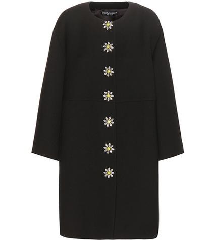 Roger Vivier Embellished Wool Coat