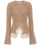 Erdem Lace-trimmed Mohair-blend Sweater
