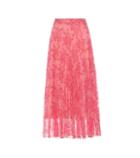 Burberry Pleated Lace Midi Skirt