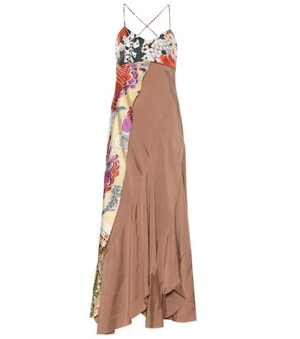 Chlo Scarf-detail Silk Twill Dress
