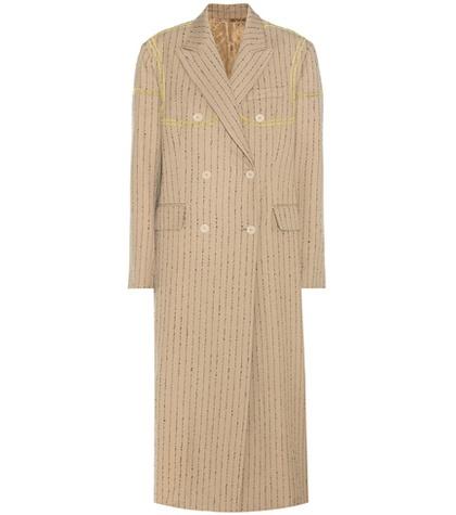 Acne Studios Ayer Pinstriped Wool Coat