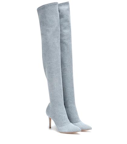 Gianvito Rossi Elite 85 Stretch-denim Boots