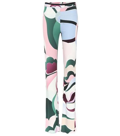 Emilio Pucci Printed Silk-blend Pants