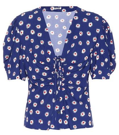 Miu Miu Floral-printed Top
