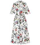 Erdem Adrienne Floral Cotton Midi Dress