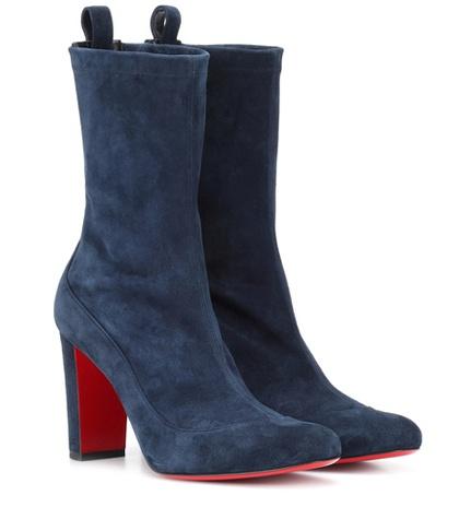 Saint Laurent Gena 85 Suede Ankle Boots