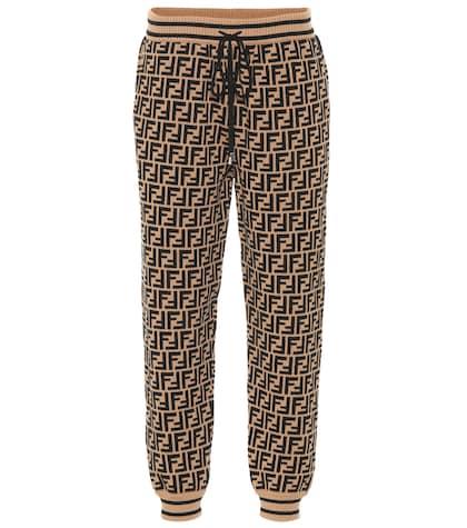 Fendi Intarsia Cashmere Trackpants