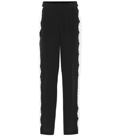 Stella Mccartney Lace-trimmed Silk Pants