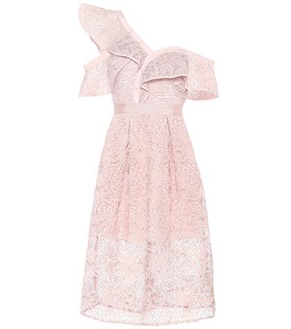 Self-portrait Floral Mesh Lace Dress