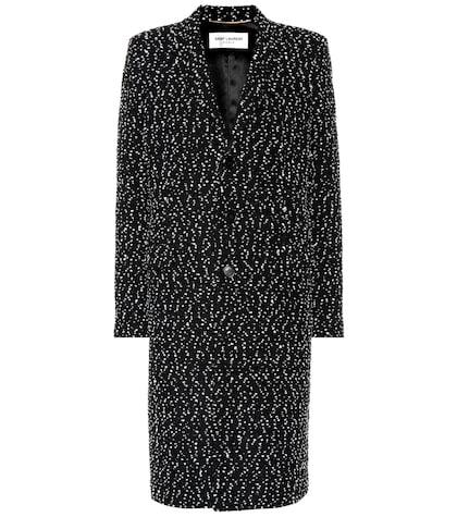 Saint Laurent Tweed Chesterfield Coat