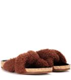 Chlo Wool Slip-on Sandals