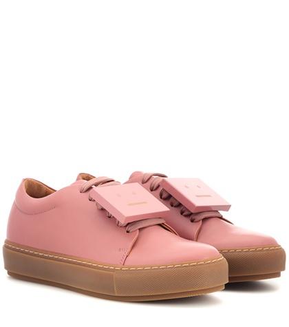 Haider Ackermann Adriana Turnup Leather Sneakers