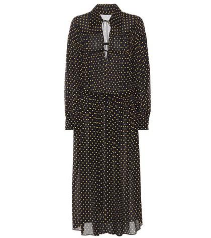 Jimmy Choo Crosby Polka-dot Printed Silk Dress