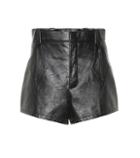 Saint Laurent High-waisted Leather Shorts