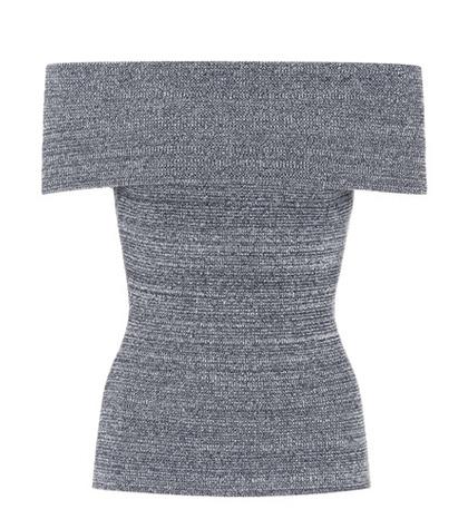Ganni Vermont Off-the-shoulder Top