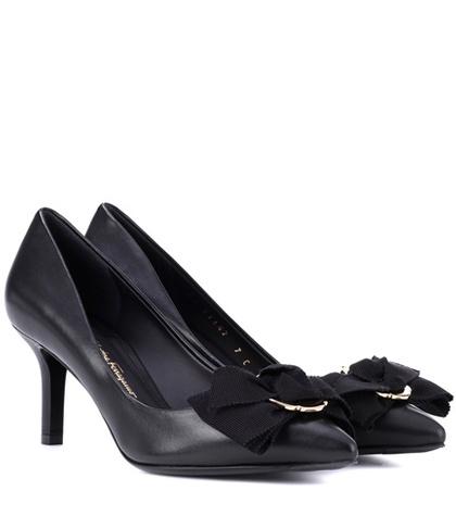Salvatore Ferragamo Peony Leather Pumps