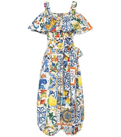 Dolce & Gabbana Majolica-print Cotton Jumpsuit