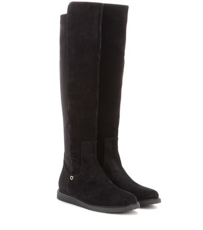 Salvatore Ferragamo Fester Suede Over-the-knee Boots