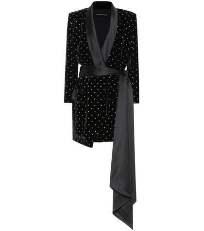 Alexandre Vauthier Velvet Fil Coupé Minidress