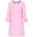Valentino Embellished Silk And Wool Dress